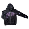 Дизайнерские мужские толстовка толстовок Y2K Men Emo Streetwear Hoodie Zip Up Fairy Grunge Пулот негабаритный