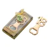 Household Beer Bottle Opener Number 18 Portable Golden Corkscrew Adult Party Gift Hangable Kitchen Tool