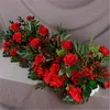 Dekoracyjne kwiaty wieńce 50 cm DIY Wedding Flower Mursement Slopies Silk Piony Rose Artificial Row Decor Żelazny łuk tło