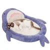 kennels pens Shark Pet Nest Cat Sofa Non Slip Cute Dog Removable And Washable Belly Mat Bed Cave Drop 231118