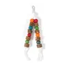 Andra fågelförsörjningar Pet Bird Toys Natural Wood Colorf Molar String tugga Bomull Rope Toy Parrot Budgie Hanging Drop Delivery Home Dhalw