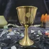 Höftkolvar Divination Astrologiskt verktyg Tre-fas Moon Goblet Exquisite Pentagram Home Decor Wicca Ritual Chalices Brass Mug