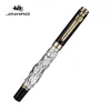 Vintage Rollerball Pen met inktvulling Auspelen Dragon Carving Heavy Noble Golden Business Office School Supplies