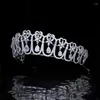 Hair Clips Antique Headdress Crown Bridal Retro Ornament Zircon Shiny High-end Wedding Jewelry For Women Hairwear Trendy Fine