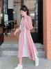 Freizeitkleider Japanisches Kawaii-Kleid mit Kapuze Frühling und Herbst Mittellanges Langarmkleid Korean Academy First Love Aline Long Dress 230420