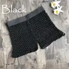 Damen Bademode Weiß Schwarz Gestrickte Kurze Hosen Strand Vertuschung Sommer Aushöhlen Bikini Badeanzug Badeanzug Ups