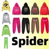 Spider Tuta Sp5der Felpa con cappuccio da uomo donna 480g abbigliamento in cotone di qualità moda streetwear all'ingrosso 2 pezzi 10% di sconto