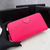 Bolsa Rosa Moeda Carteira Titular de Cartão de Crédito Luxurys Designer Bolsas Carteira Designer Mulher Longas Carteiras Pequenas Couro Genuíno com Zíper Sacos de Marca Casual Saco de Luxo