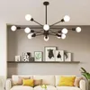 Chandeliers Retro Iron Chandelier Sputnik Ceiling Lamp 6/8/10 Black/White Lighting Vintage Spider Modern Light Fixture