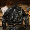 Men's Leather Faux YR .Cidu Brand. Italy luxury tea core horsehide Flight jacket.Bomber Real coat.original Rider leather 231118