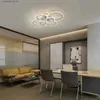 Ceiling Lights Ganeed Modern LED Ceiling 76W Lamp Remote Control Dimmable Flush Mount Interior 6 Rings Lighting for Living Dining Room Bedroom Q231120