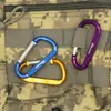 5 pcscarabiners 1 pc Aluminium Aluminium D شكل مشبك Carabiner سلسلة مفاتيح على قيد الحياة تسلق Carabine Clip Camping معدات Backpack Buckle keychain p230420