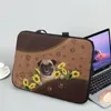 Einkaufstaschen verkaufen Leder-Laptop-Tasche mit Blumen-Tiere-Print für Apple Huawei Universal-Reisehandtasche 10,12,13,15,17 Zoll Computertasche