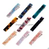 Hårklämmor Barrettes Fashion Women Metal Acetate Hair Pin Clip Leopard Geometric Hairpins Hairgrips Barrette Accessories D Dhgarden Otudq