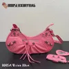 Bolsas de ombro femininas de couro genuíno Le Cagole bolsa de motocicleta para mulheres de luxo moda crossbody rosa mini pequenos crocodilos preto prata vermelho branco com caixa