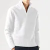Herensweaters Klassiek en stijlvol trui-sweatshirt met V-hals en 1/4 ritssluiting verkrijgbaar in meerdere kleuren