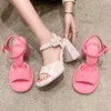 High Platform Brand Design Heels Sandals Women Summer Open Toe Ankle Straps Pumps Woman Thick Heeled Party Shoes 230419 271a