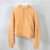 1lululemen-08 Felpe con cappuccio da sub Giacca sportiva con mezza zip da donna Felpe con cappuccio da palestra per corsa all'aperto spazzolato 9235ESS6