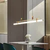 Pendelleuchten, minimalistische Esszimmerlampe, nordischer Tisch, modernes Design, Röhrenlicht