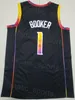 Team Valley Devin Booker Basketball Jersey 1 Man City Bradley Beal 3 Kevin Durant 35 gagné toutes les coutures noir blanc violet orange bleu couleur pur coton haut/bon