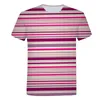 Men's T Shirts 2023 Striped Print Summer 3D Shirt Short Sleeve Men O Neck Ladies Harajuku XS-5XL Top