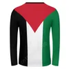 Magliette da uomo Bandiera della Palestina 3D T-shirt da donna girocollo Camicia casual a maniche lunghe Pullover di moda Abbigliamento da uomo di tendenza