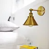 Wall Lamp Antique Bronze American Vintage Lamps Scandinavian Minimalist Study Bedroom Bedside Iron Rocker Home Decoration