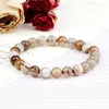 Strand Natural Agates Chakra Stone Beads Bracelets Handmade Onyx Quartzs Elastic Bangle Women Yoga Healing Jewelry Friend Gift Pulseira