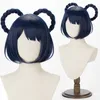 Fantasia de anime jogo genshin impacto cosplay halloween xiangling peruca xiang ling cabelo livre boné