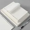 Folha solta caderno recarga 60 folhas espiral pasta página interna grade linha em branco diário agenda planejador escola material de escritório