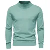 Chandails pour hommes automne et hiver décontracté hommes couleur unie pull bas basique pull col rond col roulé tricoté pull décontracté 231120