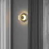 Wall Lamp Nordic LED Round Glass Sconce For Living Room Bedroom Bedside Sofa Beside Hallway Study Stairway Home Decorative Light