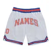 Men's Shorts Custom Navy Blue Orange Authentic Basketball 3D Printed Men Name Mumber Quick Drying Beach