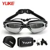 Goggles Yuke Professional Swimming Goggles Anti-Fog UV verstelbare mannen vrouwen waterdichte siliconen zwemglazen brillen brillen 230419