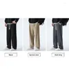 Men's Pants 2023 Winter Thick Fleece Warm Sweatpants Men Streetwear Wide-Leg Straight Loose Track Male Casual Thermal Velvet Trousers