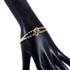 Bangle mxgxfam 18k Guldpläterad flerfärgad zirkonarmband och armband för kvinnor 57 mm Fashion Jewelrybangle Banglebangle