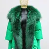 Women's Down Parkas 2023 Winter Women Warm Coat Overized Real Fur Collar Thick Luxury Outerwear Fashion 90 Goose 231118