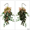 Couronnes de pommes de pin artificielles en forme de larme, fleurs décoratives, guirlandes de porte Swag de noël, décoration pour les vacances