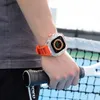 Relógio inteligente de 49 mm para relógio Apple iWatch Ultra Series 8 sílicagel, caixa de relógio, pulseira marinha, relógio inteligente, relógio esportivo, capa protetora