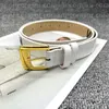 Fashion Brand Triumphal Belts With Gold Silver Buckle Belt Letter Printing Versatile PU Candy Color Waistbands Unisex 2.8cm Wide 105cm Long