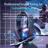 Cell Phone Earphones Gaming Headset With Microphone LED Light Game Headphones For Xbox PS4 PS5 Computer Noise-cancelling 7.1 Stereo Surround Sound YQ231120