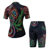 Racing Sets Women Triathlon Suit Clothes Cycling Jersey Shorts Set Black Flower Roupa De Ciclismo Feminino Rompers Womens Triatlon Kits