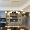 Ceiling Lights Art Dining Room Ceiling Chandelier Suspension Horizontal Glass Balls Chandeliers Kitchen Hanging Lamp Office Front Desk Lights Q231120