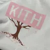 Herr t-shirts klassiska box rosa behandlar tryck ki t shirt män kvinnor toppkvalitet bla aprikos vit ki tee kort ärm