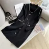 Casual Dresses Women's Sticke Dress Autumn and Winter Korean Fashion Sweater Suits Sticking Mini Woman Clothing