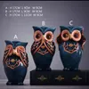 Dekorativa föremål Figurer Owl Family Lovely Dancer Ornament Home Creative Animal Crafts Accessories Wedding Present For Lovers 230419