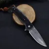 Высокий качественный складной нож A1899 Damascus Steel Drop Point Blade Blade Ebony Hander Barking Warning Fast Open Edc Pocket Polder Nives Best Gift для мужчин