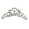 Peças de cabeça das meninas crianças mini coroas pente de cabelo de cristal tiaras princesa coroa para mulheres meninas shinestone pérolas de casamento tiara presente
