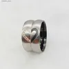 Anneaux de mariage Ensembles d'anneaux de mariage assortis pour couples Designer Noir Rose Plaqué Or Bijoux En Acier Inoxydable Amour Coeur Bague De Mariage Q231120