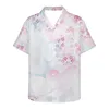 Chemises décontractées pour hommes Vêtements de style d'animation japonais Chemise de fleurs de cerisier pour la photographie Chemise hawaïenne d'été pour hommes Plage surdimensionnée drôle 230420